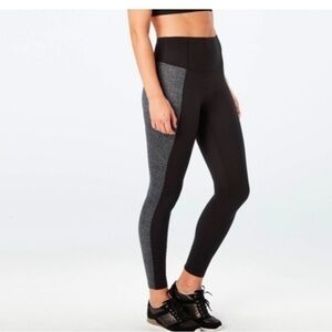Spanx multi color black and gray work out legging size Medium